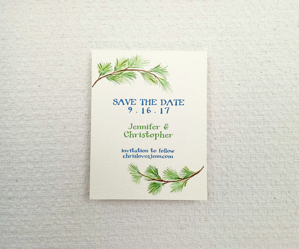 Pine Bough save the date