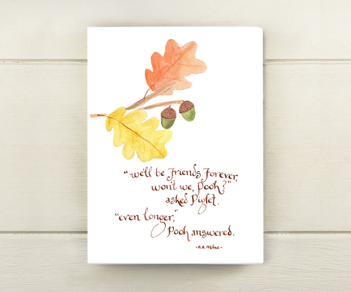 Pooh Friends Forever Quote Card