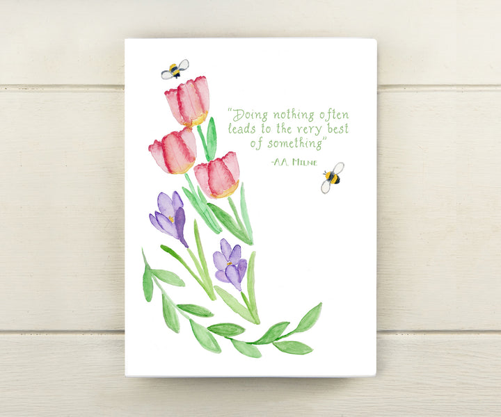 Pooh Doing Nothing Card