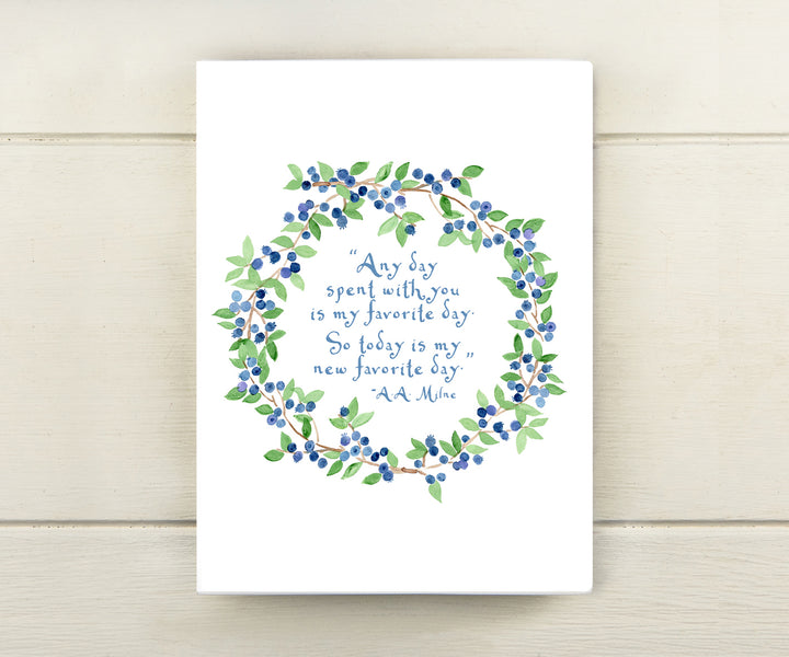 Pooh Favorite Day Quote Card