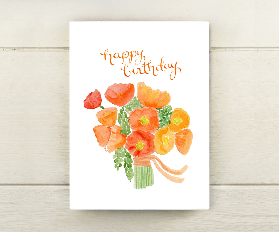 Poppies Birthday Card