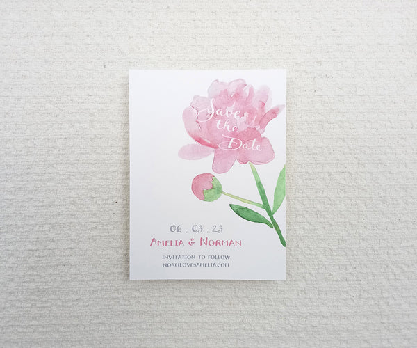 Pretty Peonies save the date