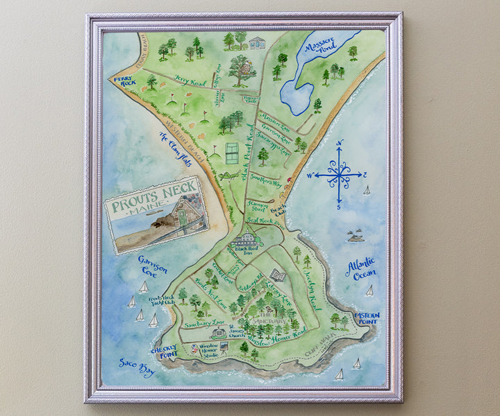 Map of Prouts Neck, Maine