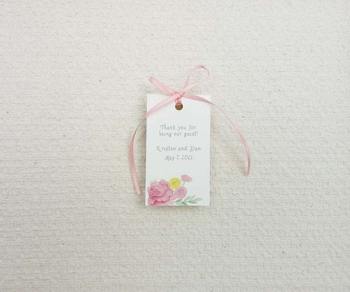 Floral riverview favor tag