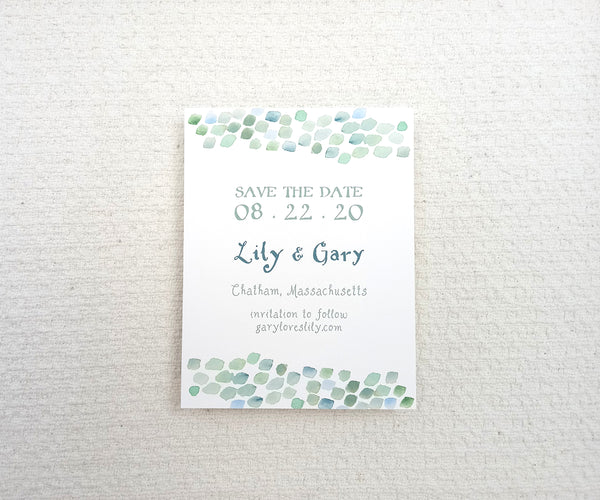 Sea Glass save the date