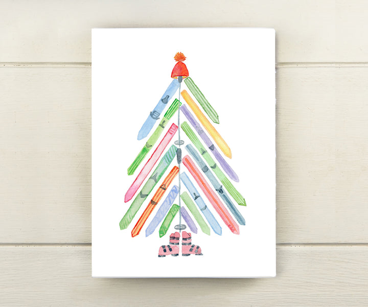 Ski Tree Holiday Card