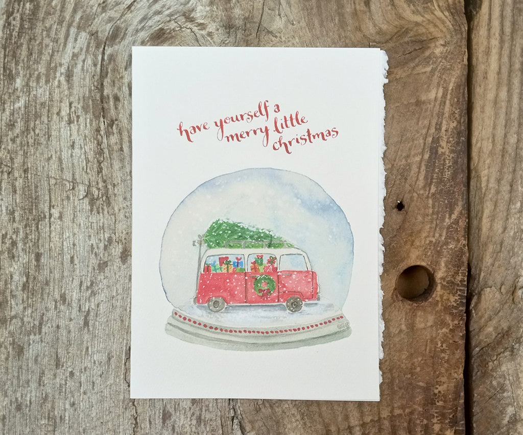 Snow Globe Christmas Card