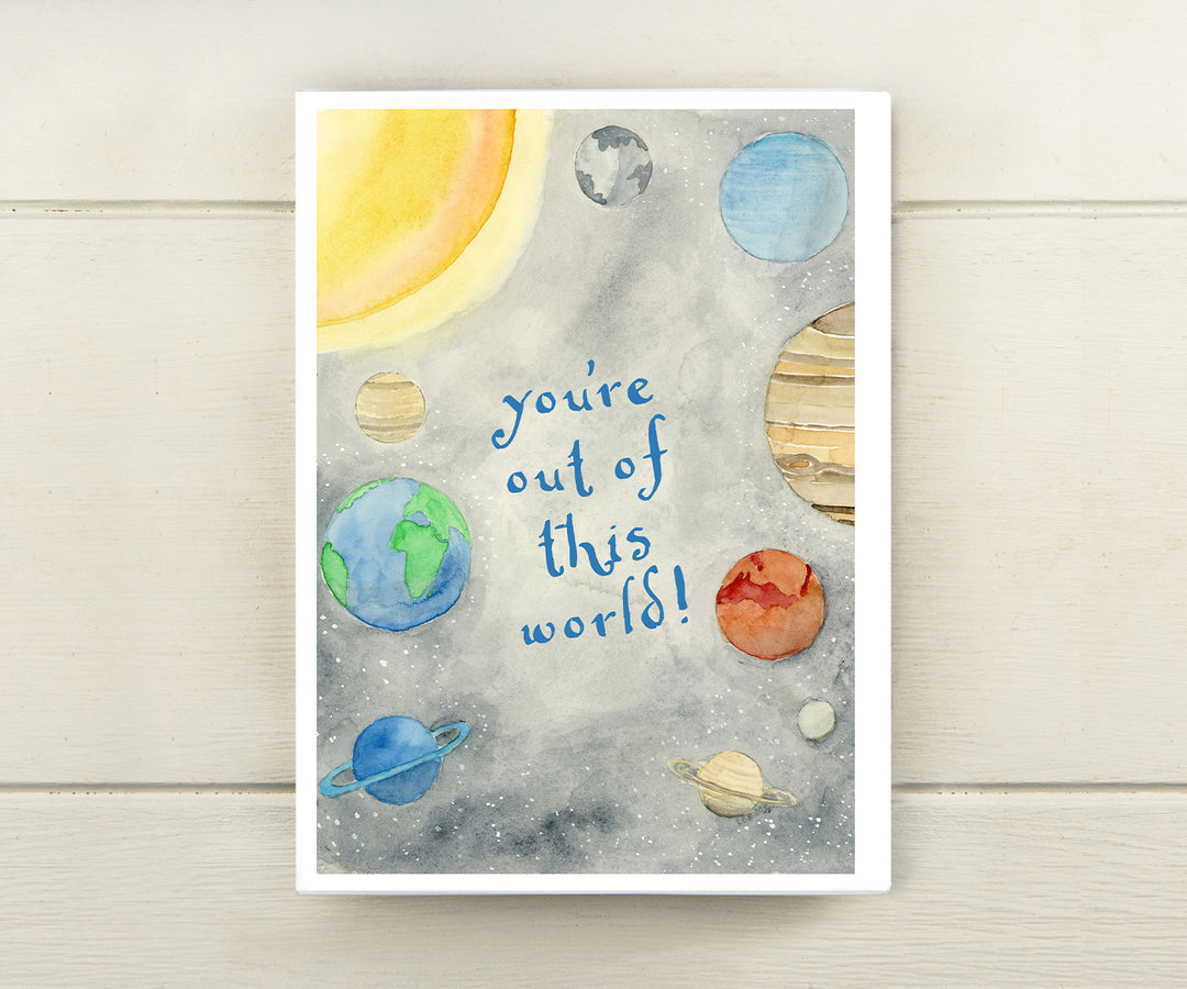 Solar System Note Creative Card Solar System Card – El's Cards