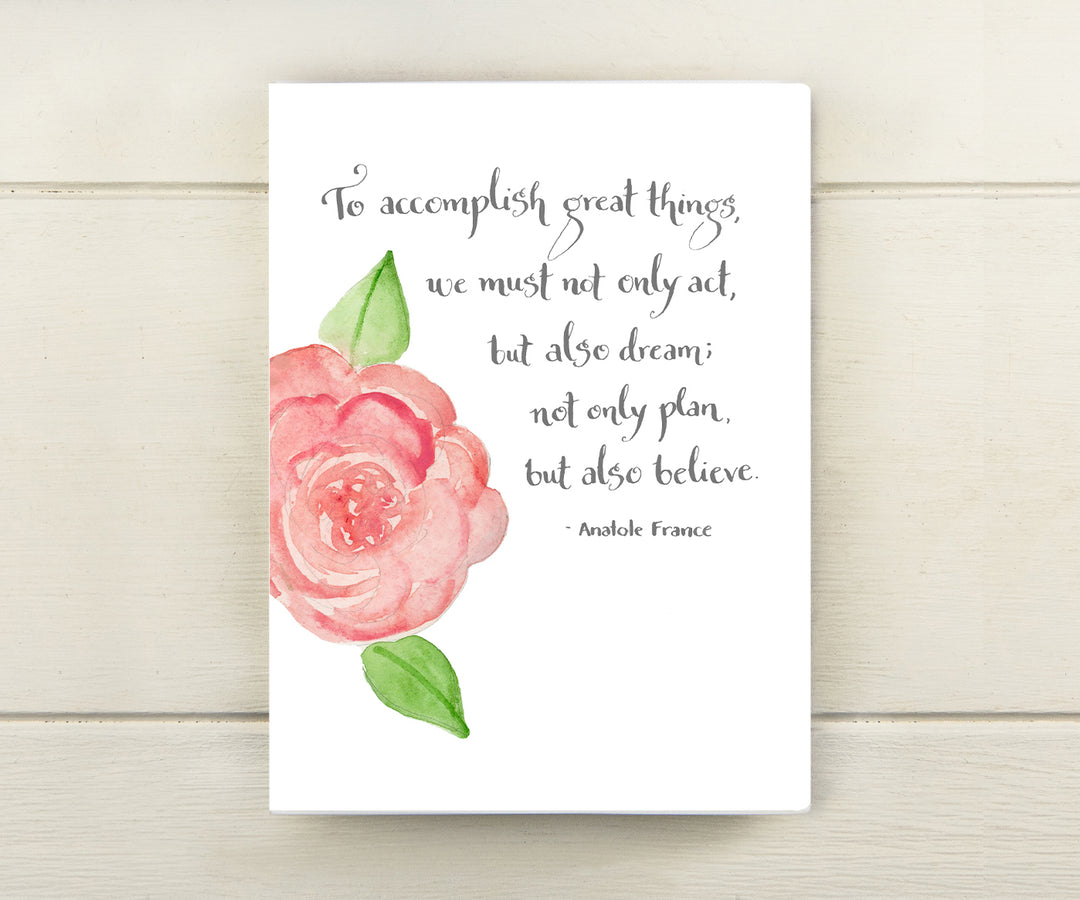 To Accomplish Rose Quote Card