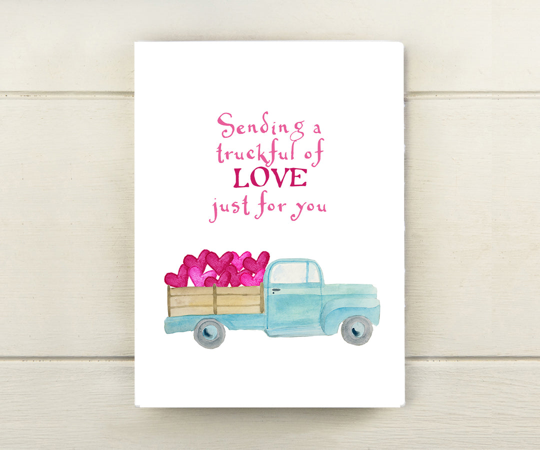 Truckload of Love Valentine Card