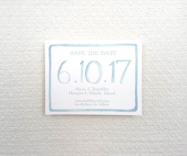 Watercolor border save the date