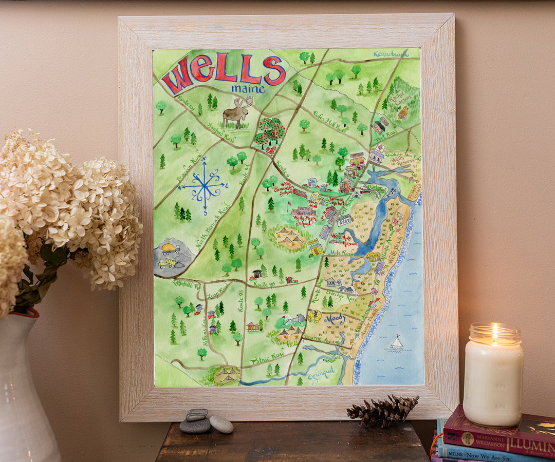 Map of Wells, ME