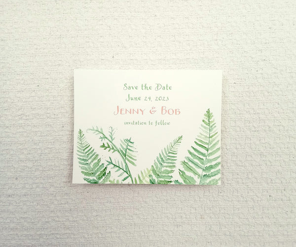 Woodland Fern Save the Date