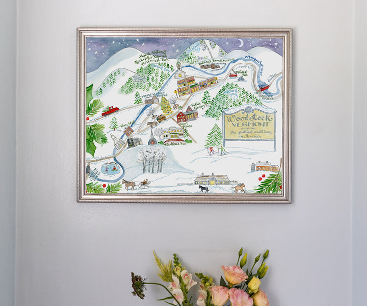 Map of Woodstock, Vermont