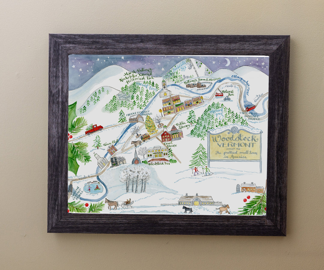 Map of Woodstock, Vermont