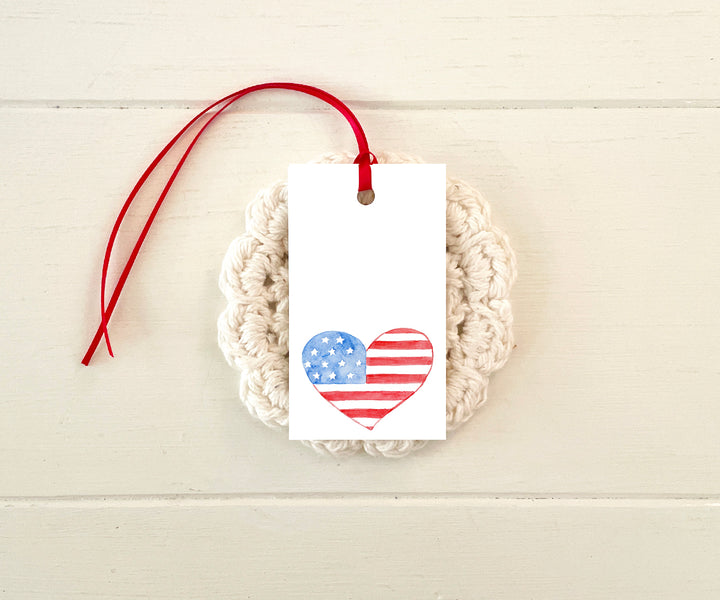 American Heart Gift Tags