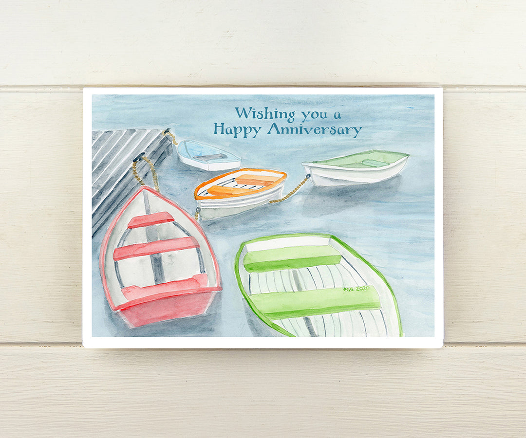 Summer Skiffs Anniversary Card