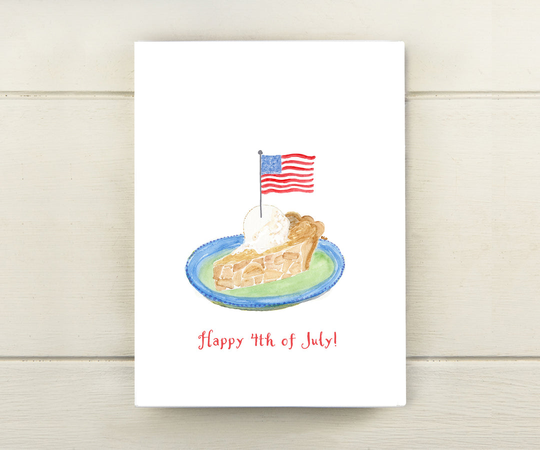 Apple pie 4th of July card