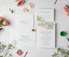 Apple blossom wedding invitation