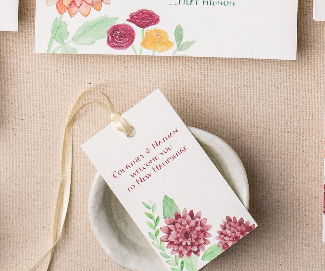 Autumn Bouquet Favor Tags