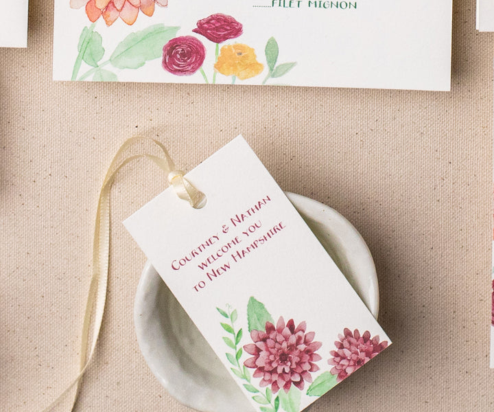 Autumn Bouquet Favor Tags