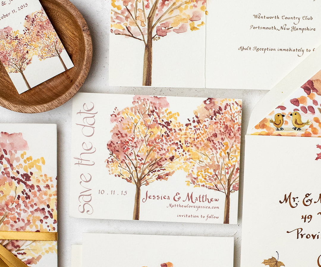 Tree Path Invitation Invitations Trees Autumn