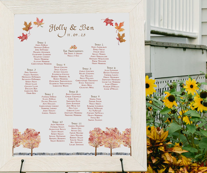 Autumn Trees Seating Chart