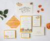 autumnal barn wedding invitation