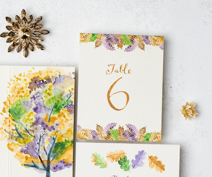 Autumn Ferns Table Numbers