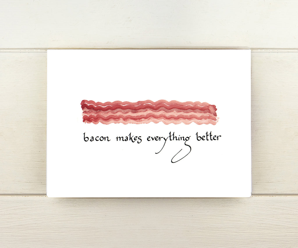 bacon card sleeves Bacon Quote Card – El's Cards