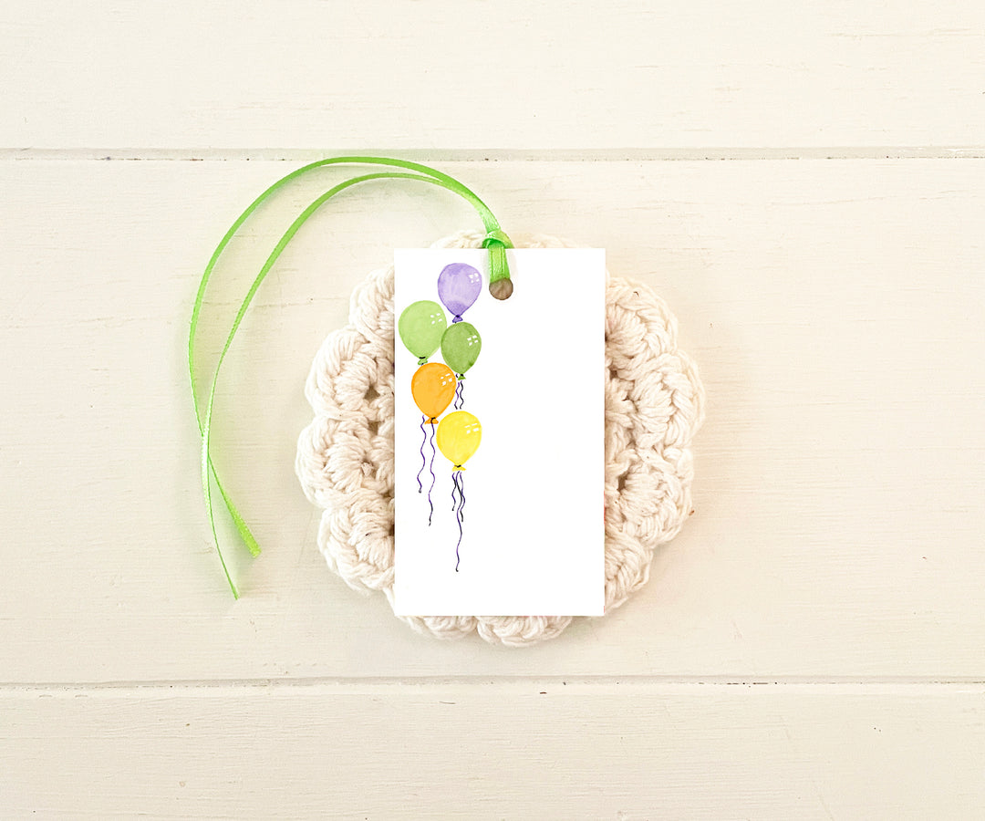 Birthday Balloons Gift Tags
