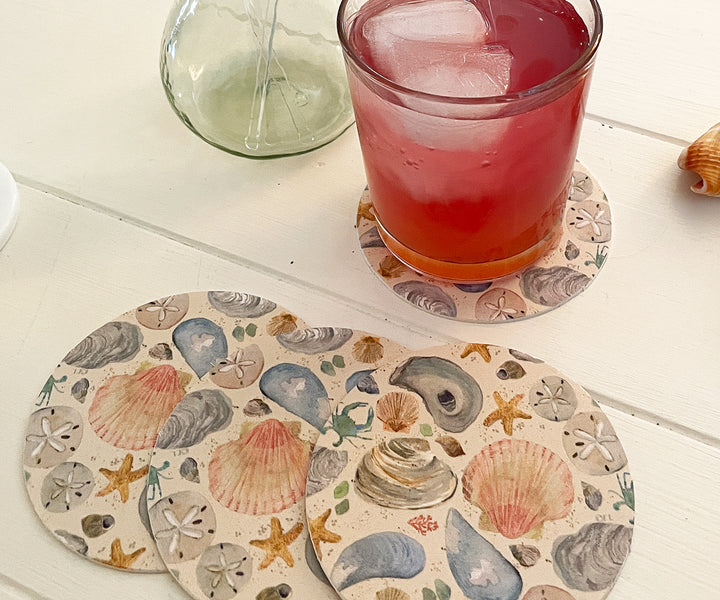 Beachcombing Drink Coasters