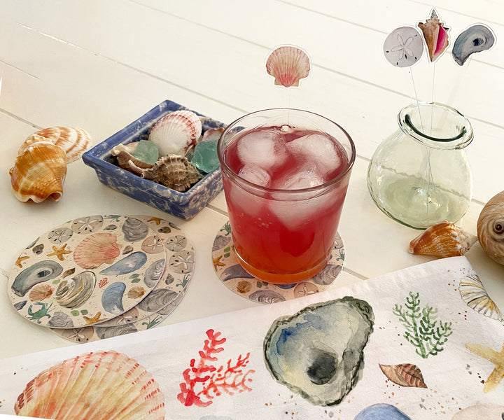 Beachcombing Drink Coasters