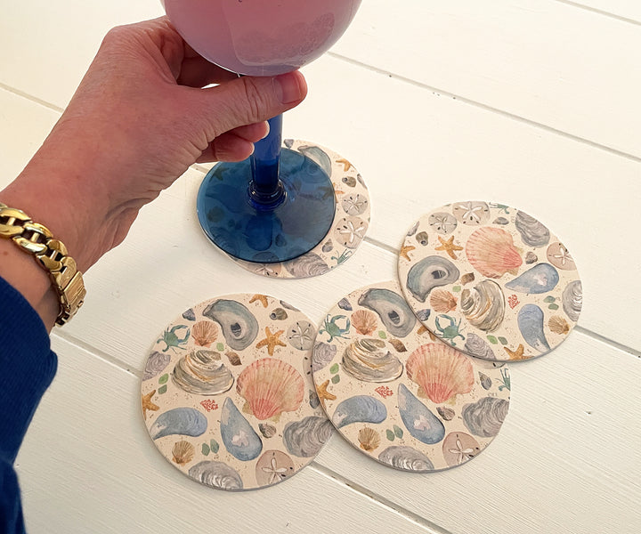 Beachcombing Drink Coasters