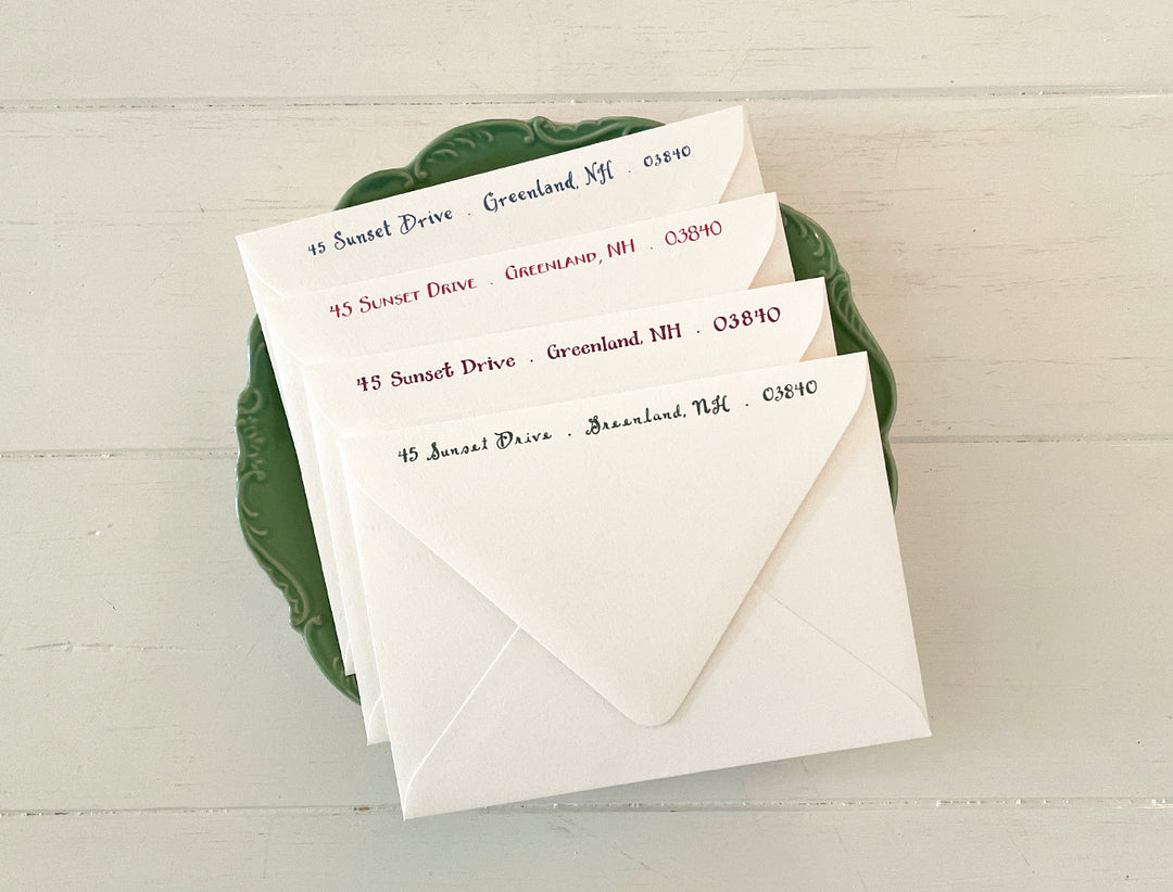 return address on the envelope flap
