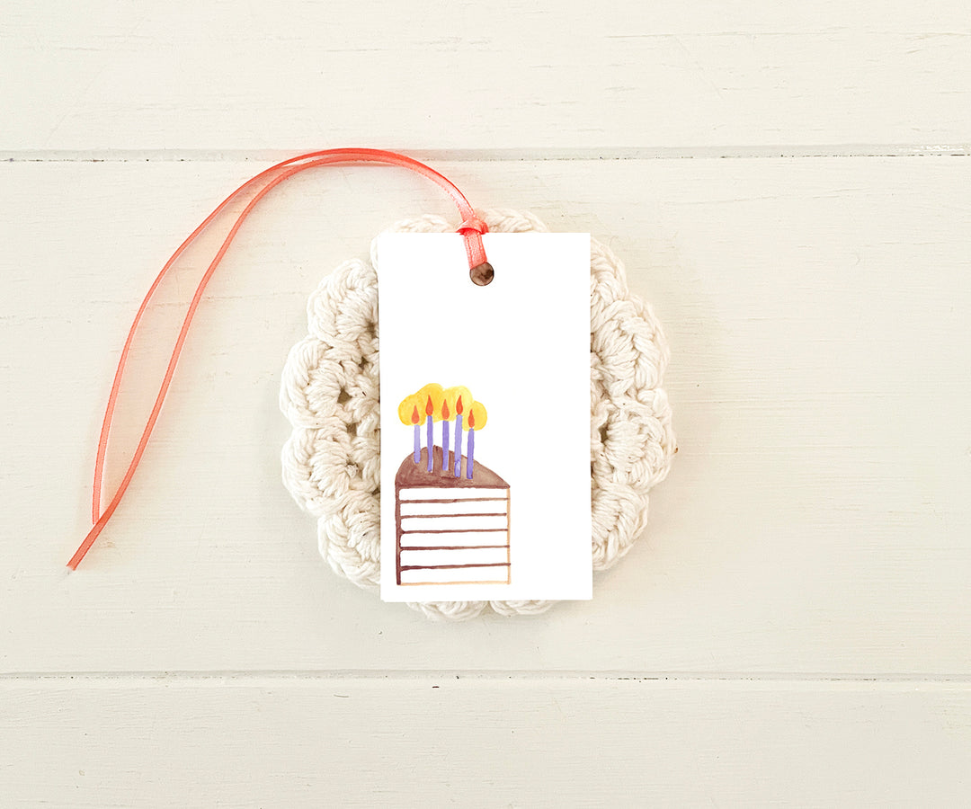 Birthday Big Cake Gift Tags