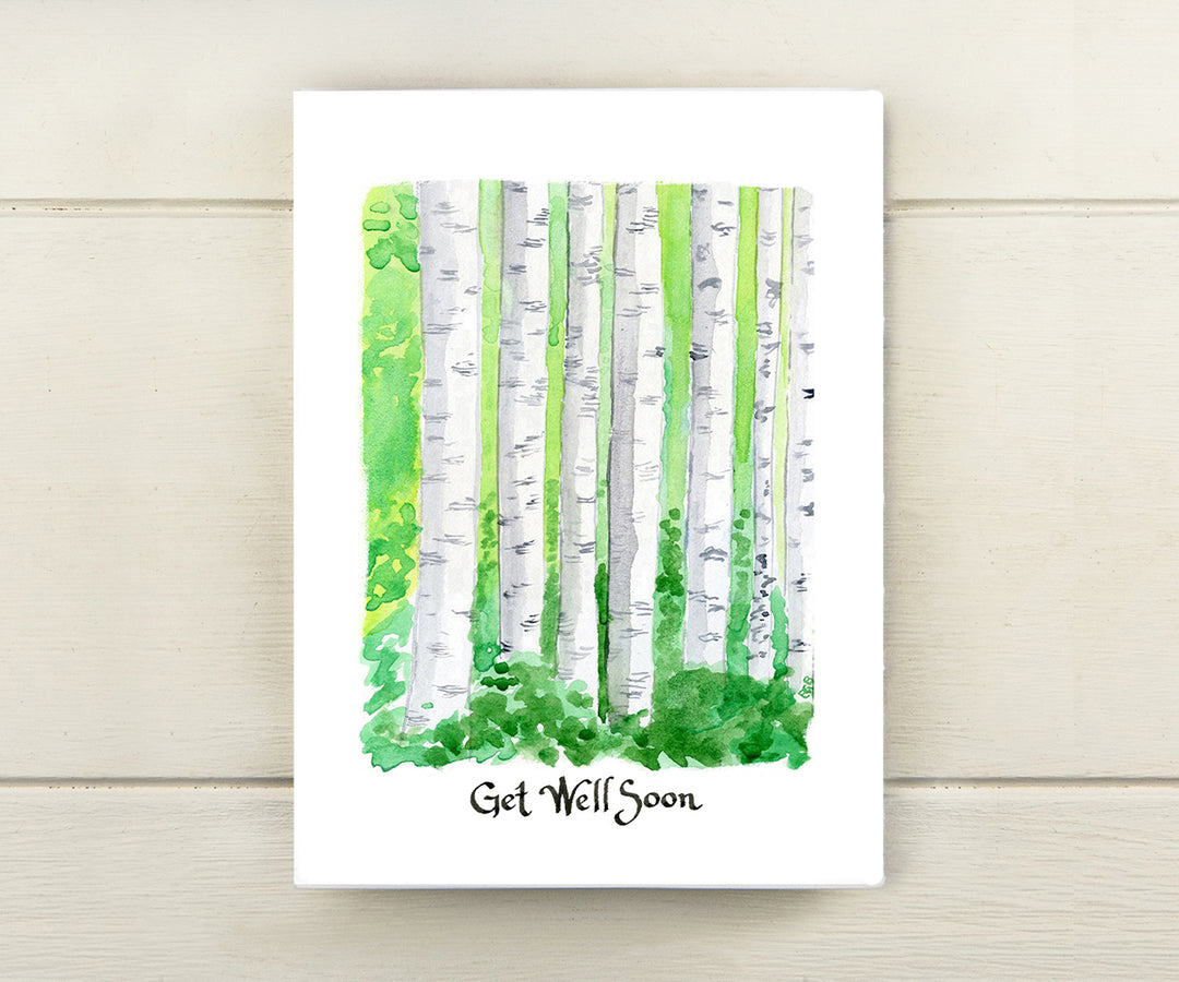 Birches Get Well Card