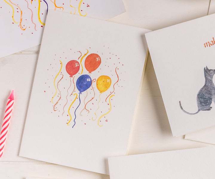 Balloons with Confetti Card
