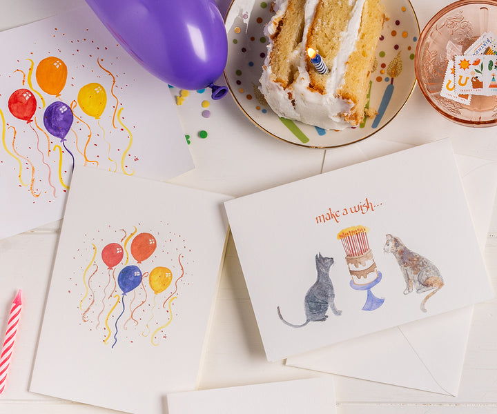 Balloons with Confetti Card