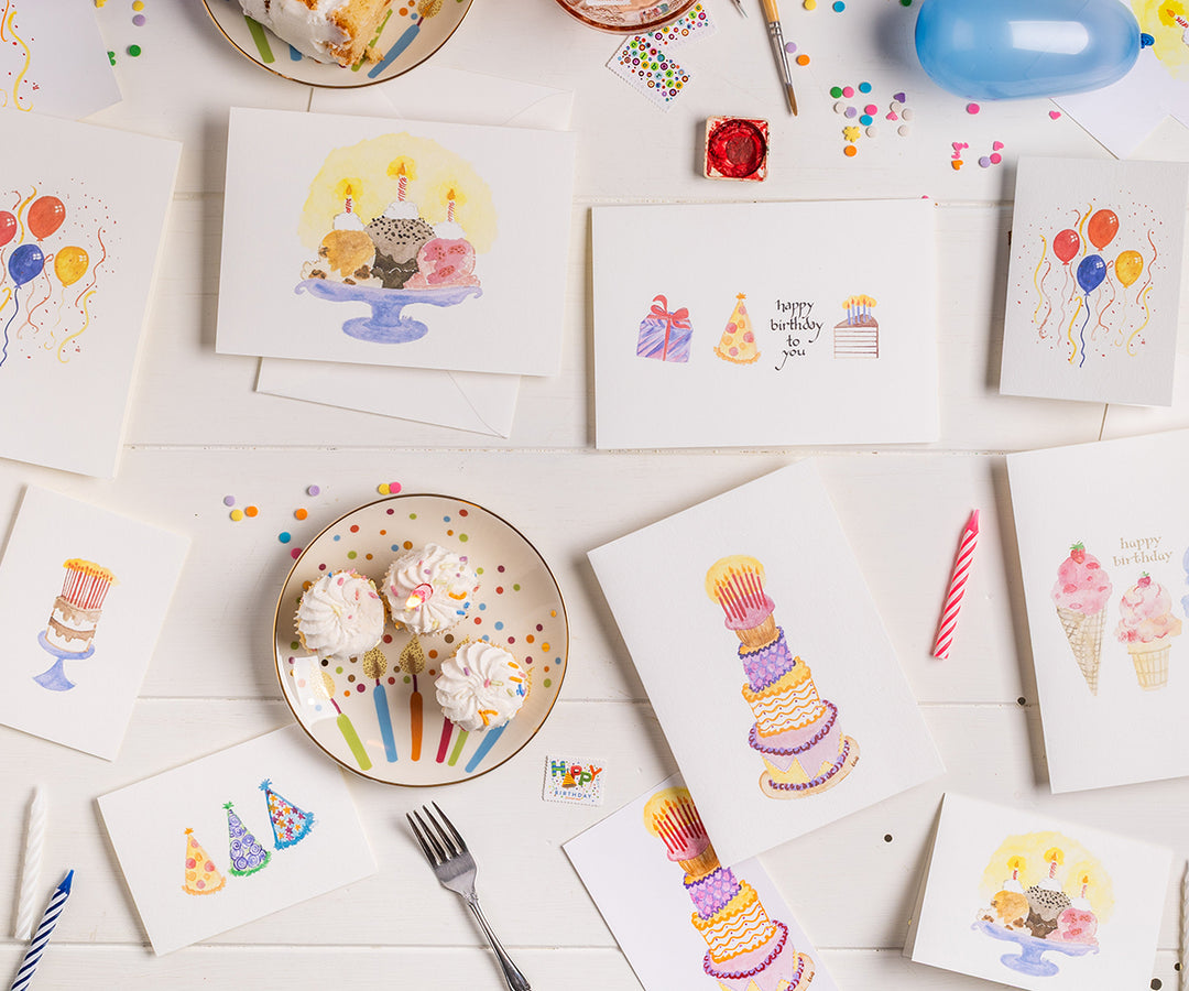 Birthday Celebrate Note Cards