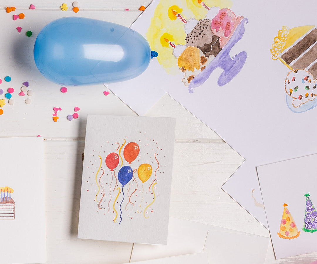 Birthday Celebrate Note Cards