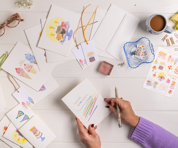 Birthday Celebrate Note Cards