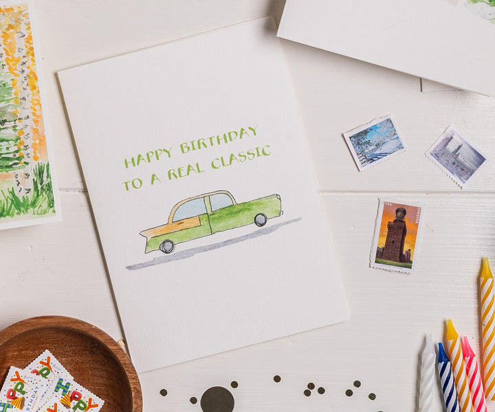 Classic Car Birthday Card