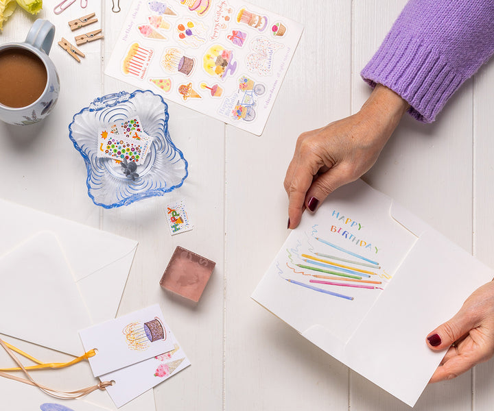 Colored Pencils Birthday Card