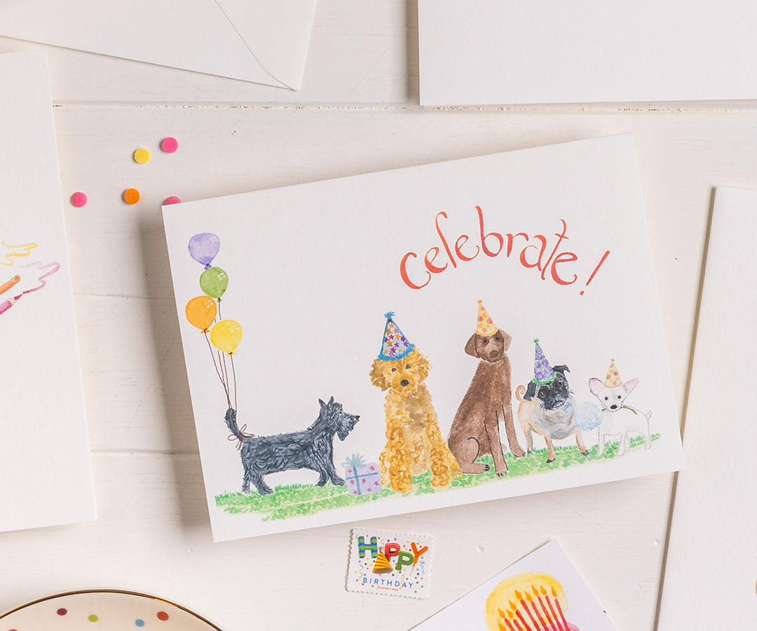 Dogs Birthday Celebrate Card