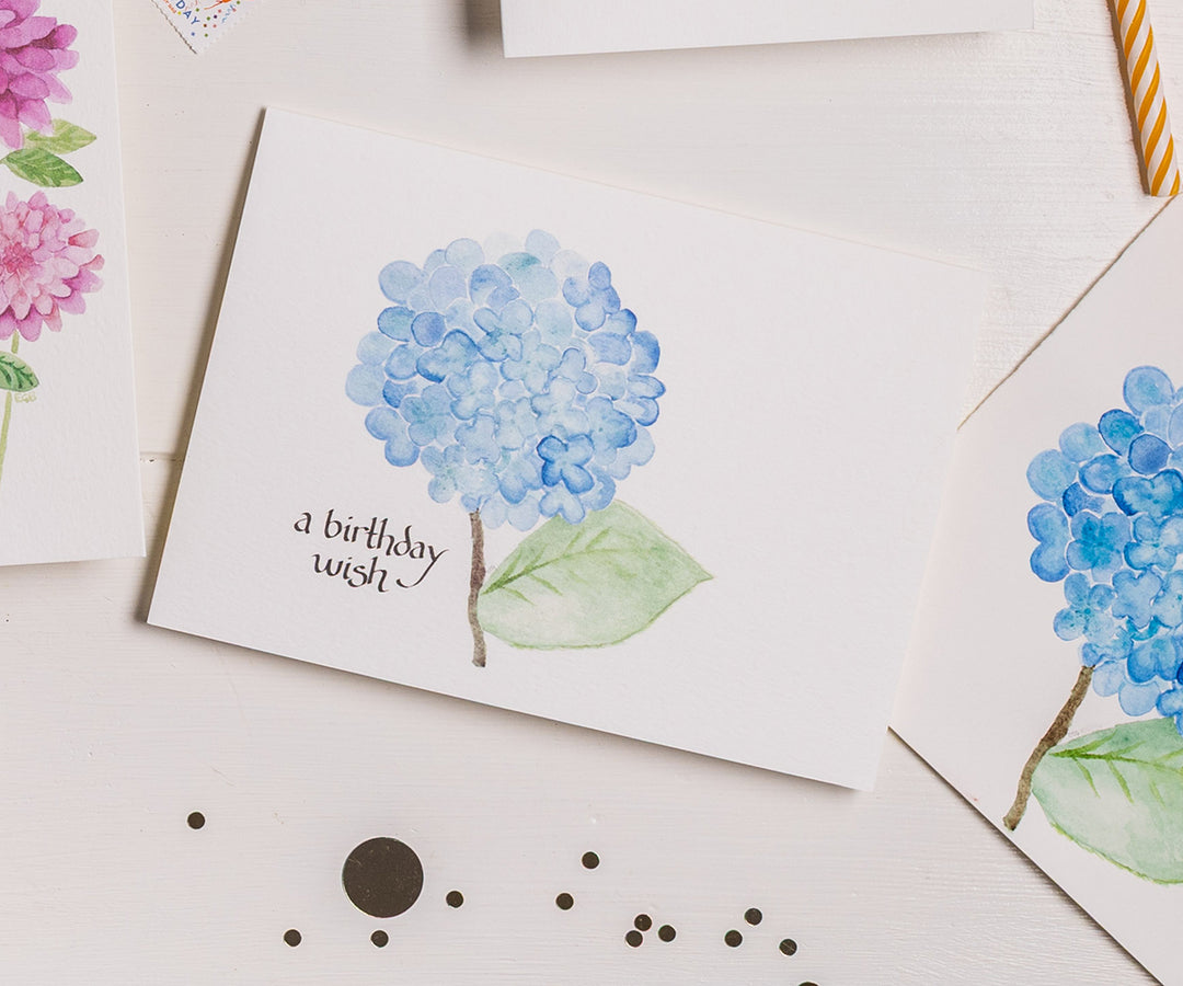 Hydrangea Birthday Card