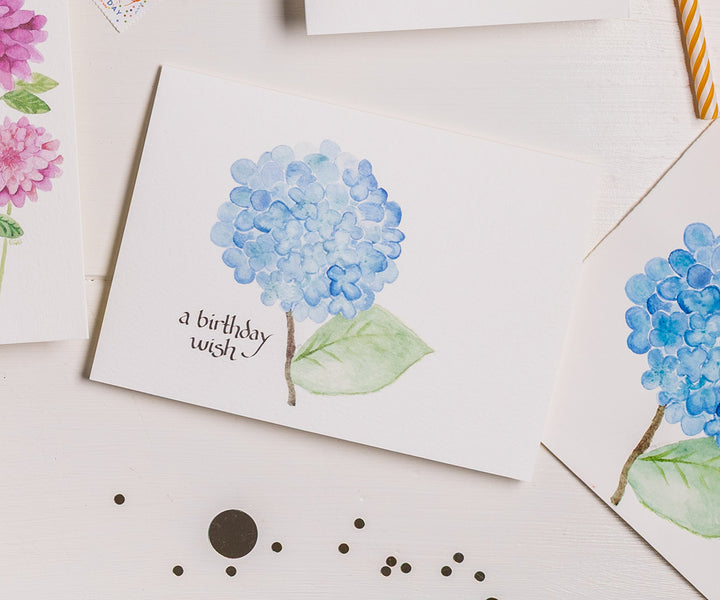 Hydrangea Birthday Card