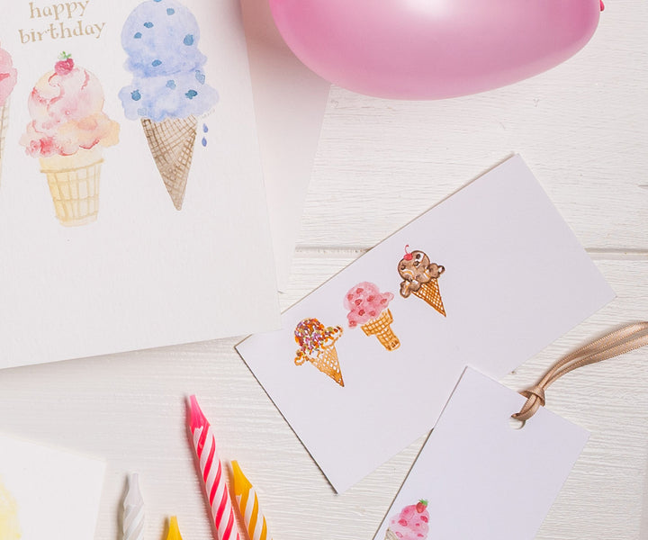 Ice Cream Cones Birthday Card