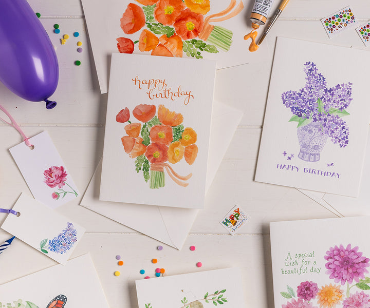 Lilac Bouquet Birthday Card