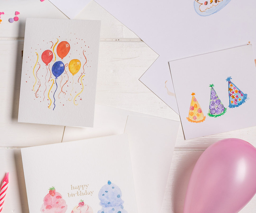 Party Hats Birthday Card